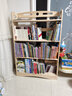 松悦堂 实木书架孩童学生落地书柜家用收纳柜储物置物组合柜子 原木-手掌-4层-长80 实拍图