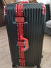 世界地理超大容量行李箱男女全铝框拉杆箱学生密码锁箱万向轮旅行箱包皮箱 大容量铝框-黑配红 30英寸 -超大容量箱 实拍图