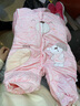 雅婴世族婴儿保暖连体衣秋冬季夹棉加厚纯棉新生儿哈衣服外出秋 4727粉色 80CM适合73-80CM内 实拍图