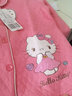 Hello Kitty女童睡衣纯棉大童套装夹棉秋冬居家加厚保暖宝宝儿童家居服 3层夹棉A西瓜红513084 130CM适合125-135 实拍图