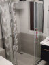 箭牌（ARROW）整体淋浴房弧扇形304不锈钢8MM钢化玻璃简易淋浴房隔断/可定制 不锈钢900x1000/8mm【定制款】 实拍图