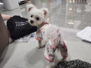 华元宠具（hoopet）狗狗衣服小型犬秋冬保暖宠物衣服冬天比熊幼犬泰迪小狗全包四脚衣 【棉质薄款】四脚护肚衣-胭脂粉 XS:背长22.5cm-推荐体重2-5斤 实拍图