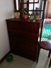 旷逸 斗柜实木卧室储物柜简约时尚客厅收纳柜子 横六斗弓形75-5咖色75*45*95cm 实拍图