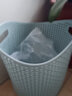 居月梦 脏衣篓脏衣篮 仿藤编简约脏衣篓脏衣服收纳筐收纳篮衣服收纳筐 素青蓝 实拍图