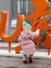 鸭鸭儿童羽绒服2023新款女童宝宝洋气中长款加厚保暖小童装冬季外套YD 粉色 90cm 实拍图