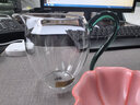 容山堂禾器公道杯茶漏玻璃大号茶海加厚分茶器带把公杯高档功夫茶具配件 禾器晶彩怡然公道杯-墨绿色 实拍图