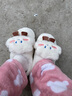 安尚芬 棉拖鞋女士秋冬季新款毛绒厚底保暖居家防滑月子毛毛情侣拖鞋男 白色 36-37 适合35-36 实拍图
