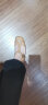 Bata包头凉鞋女夏季商场新款牛皮镂空复古软底罗马鞋ARP02BL3 棕色 34 实拍图