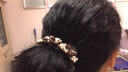 Royal sasa皇家莎莎发夹女韩版时尚清新花朵横夹头饰品水钻顶夹盘发马尾 优雅咖07SP608 实拍图