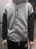 柏斐荻（BYPHYTEE）夹克男  日系开衫卫衣男ins潮秋冬季休闲连帽外套宽松复古拼色 015樱花熟灰色【加绒加厚】 XL 实拍图