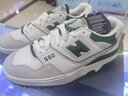 NEW BALANCE  NB550 官方板鞋男鞋女鞋情侣复古低帮百搭潮鞋休闲运动鞋 白色/浅灰/墨绿 BB550WT1 37 (脚长22.5cm) 实拍图