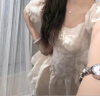 FOX.G连衣裙女士纯欲裙子夏天新品女装2024夏季新款气质衣服小个子女裙 提花泡泡袖收腰公主裙 L 【建议100-110斤】 实拍图