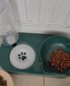 斑队长 猫碗狗碗15°护颈双碗自动饮水喂食宠物猫盆狗盆带瓶 猫咪用品 翡翠绿 大号-适合8斤以上犬猫 实拍图