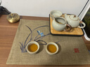 骆易家（Lorica）刺绣茶杯垫茶席新中式防水布艺隔热棉麻餐垫花瓶垫茶桌茶水垫子 惠质兰心-麻色 茶席30cm*40cm（一片装） 实拍图
