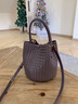 viney斜挎包包女包牛皮水桶包编织包大容量生日新年礼物送女友老婆 【香芋紫】实用高档洋气手提包 百搭通勤时尚中年妈妈包 实拍图