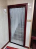 透明亚克力水晶板折叠门推拉门隐形楼梯口厨房免打孔空调隔断移门 咖啡色框 下单定制 实拍图