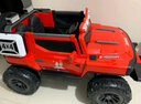 小童鞋【升级500】儿童电动车四轮越野汽车可坐大人双人摇控宝宝玩具车 升级500顶配白12v15电+皮椅+软胎 实拍图