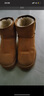 热风（Hotwind）加绒保暖雪地靴百搭女靴冬季简约百搭棉靴加绒短靴 02棕色 34 实拍图