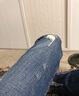 栩禧 牛仔裤裤修身裤紧身裤男小脚裤韩版时尚细脚裤男裤铅笔裤牛仔裤 灰色 常规 29 实拍图