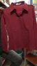 筱岚 POLO领长袖T恤女修身翻领2025新款polo衫正肩显瘦纯色春秋打底衫 酒红色 L (105-115斤) 实拍图