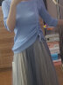 拓涩（TUOSE）连衣裙 香港潮牌秋装新品中长款气质休闲洋气针织毛衣套装裙 蓝色 XS 晒单实拍图