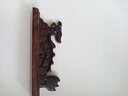 御品宣精雕实木笔搁(黑檀木/花梨木)毛笔专用笔架笔山书画文房用品新中式创意简约复古毛笔架 带底座黑檀木龙形 实拍图
