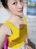 艾路丝婷背心女夏装新款纯色女士无袖衫打底衫吊带小背心TX6051 黄色 S 实拍图