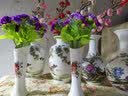 花艺赫家饰单支假花仿真花束塑料花手捧花小把束布艺装饰花插花卉干绢花布花 紫色钻石玫【5支】 实拍图
