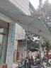潮羽 遮阳伞户外大伞摆摊伞商铺门前斜伞店铺商用四方四角伞棚太阳伞庭院地摊折叠雨伞大号超大伞防晒雨棚 墨绿色 (斜伞)3.5x3特厚款6骨 实拍图