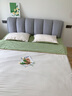 红豆家纺简约床上四件套水洗棉纯色刺绣床单被套家用宿舍三件床品套件 卡芙-奶昔白+果绿 四件套1.8 床单款 （被套200*230cm） 实拍图