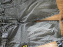 CHARLUOEL牛仔短裤男秋季薄款宽松潮牌韩版透气直筒休闲七分中裤子男士潮流 2156灰色 33 实拍图