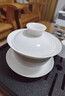 中瓷臻品德化陶瓷白瓷盖碗三才羊脂玉瓷泡茶碗不烫手大号单个茶杯茶具套装 羊脂玉白瓷5号盖碗150ml 实拍图