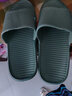 度茵初拖鞋女室内防滑家居家用情侣男士静音浴室洗澡软底凉拖鞋夏天 绿色 38-39 实拍图