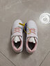 双丁儿童足球鞋碎钉网布网面透气tf底魔术贴免系带男女童小学生小孩子 白粉皮面 35  球袜+护板 实拍图