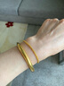 菜百首饰黄金手链 足金素圈简约百搭麻绳手链女士款礼物HJ 足金 约6.01g 约17cm 实拍图