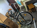 兰令自行车成年人通勤铝合金女士亲子带小孩城市上班代步变速单车 花语-祖母绿【一字直把+镂空座垫】 26英寸 禧玛诺7速 实拍图