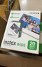 富士（FUJIFILM）instax一次成像相纸宽幅五寸胶片wide 300/210/400/evo拍立得相机link wide手机照片打印机相片 白边(20张)收纳盒+暖橙一刻相册+冰箱贴+边框贴 实拍图