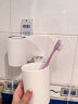 dehub牙刷置物架免打孔漱口杯套装刷牙杯子壁挂电动牙刷架浴室洗漱用品 双杯装（置物收纳） 晒单实拍图