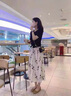 唐菓蜜新款连衣裙女2025夏季女装韩版时尚气质百搭显瘦复古港风裙子夏天 黑色上衣+碎花裙子 M 实拍图