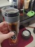 花间道玻璃杯男士双层茶水分离杯车载水杯一键开盖耐高温泡茶杯礼品茶杯 玻璃灰色彩盒装300ml 实拍图