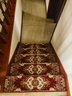 双喜临门 楼梯垫 踏步垫欧式实木楼梯垫免胶自粘吸水防滑地垫可水洗 900红色 转角平台定制 请联系客服 实拍图