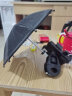TOOKTRO 外卖手机小雨伞防晒防雨伞遮雨导航支架遮阳神器摩托电动车载机 小雨伞黑色+车把款手机架 实拍图