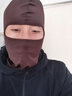 潮人心（CHAO REN XIN）头套夏季防晒面罩护全脸机车头盔内胆透气挡风冰丝摩托车骑行男女 咖啡色 实拍图