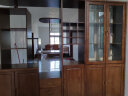 卡洛森（KALUOSEN） 实木间厅柜 客厅玄关柜门厅装饰隔段酒柜中式双面屏风现代储物柜 胡桃色 2.55米 实拍图