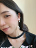 GCKK树叶珍珠耳环女新款甜美仙气耳坠小众百搭高级感耳饰生日礼物 树叶珍珠耳环蓝色耳针 实拍图