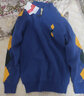 北极绒儿童毛衣男童打底衫2025秋冬新款中大童拉链针织衫加绒加厚内搭潮 蓝色（加绒） 150 （建议身高140cm左右） 实拍图