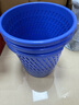 齐心（COMIX）直径25.5cm耐用经济型圆纸篓/清洁桶/垃圾桶 蓝色 办公文具 L202 实拍图