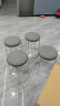 非洲鹰（feizhouying） 非洲鹰凳子彩色时尚圆凳子实木钢筋凳加厚海绵餐凳家用 加粗四柱实心皮革灰 实拍图