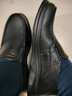 奥康官方男鞋四季通用款男士时尚商务休闲羊皮鞋百搭套脚柔软舒适鞋 黑色 44 实拍图