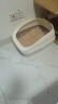 佳乐滋猫用品双层猫砂盆套装猫厕所配猫砂尿垫猫砂铲成猫半封闭象牙白 实拍图